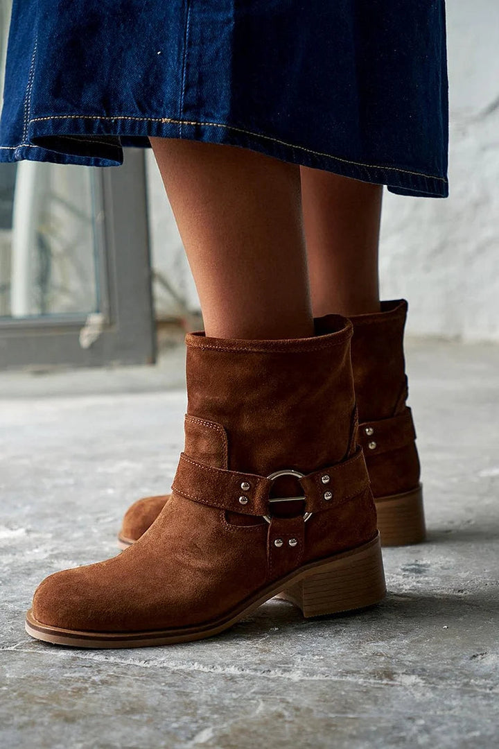 Juliette | Vintage-Inspired Buckle Ankle Boots