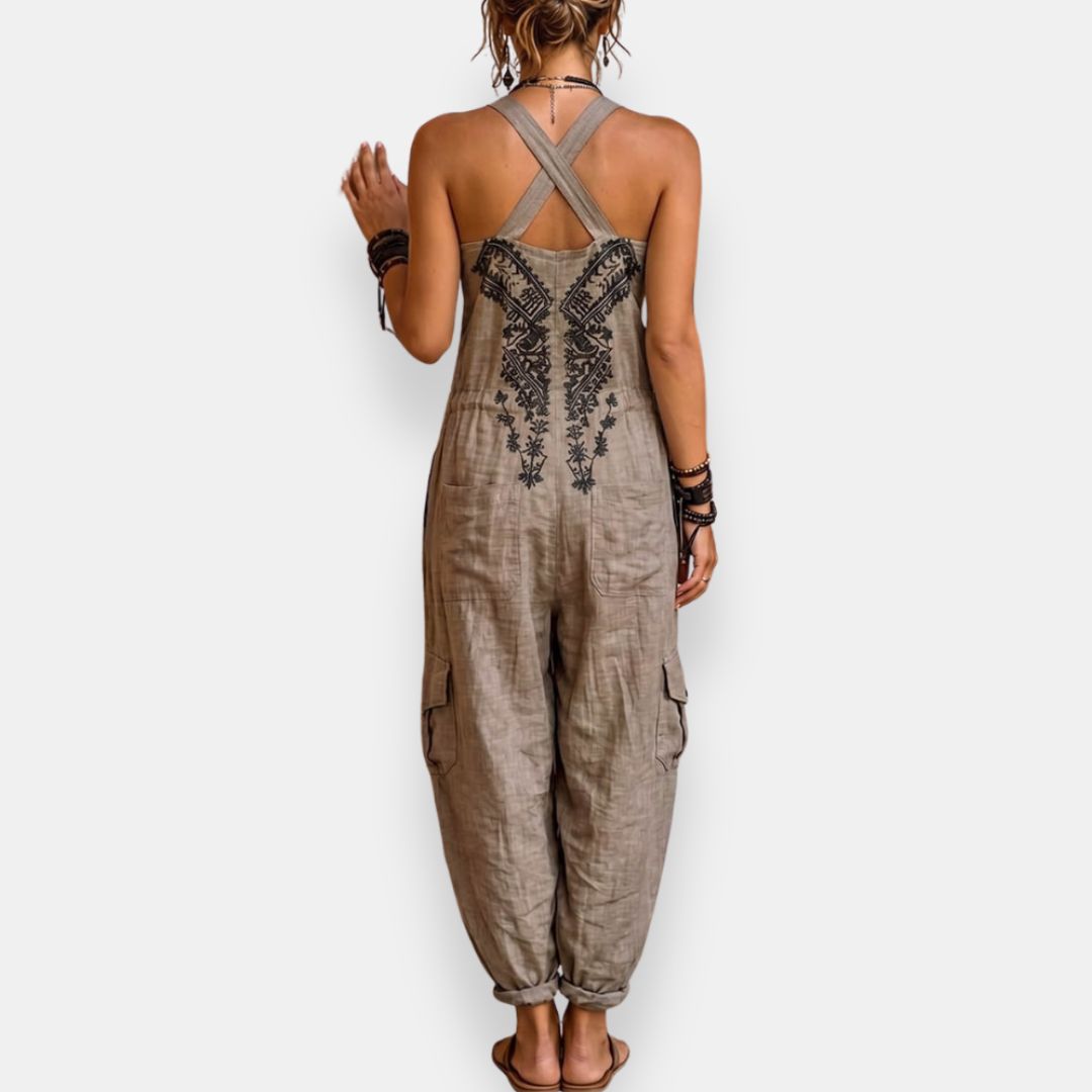 Saoirse | Embroidered Bohemian Jumpsuit