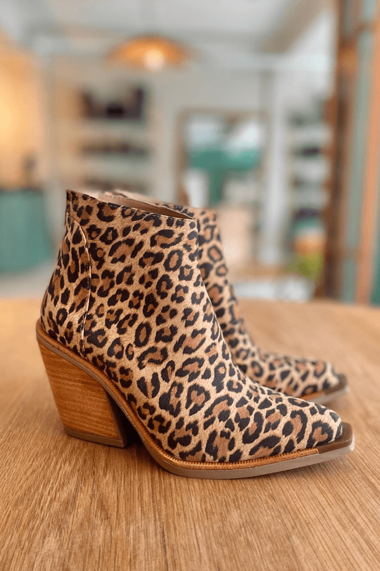 Camille | Leopard Print Ankle Boots