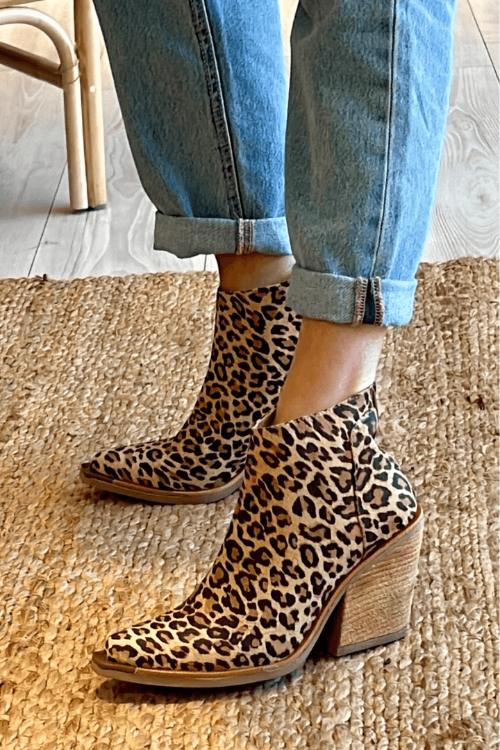 Camille | Leopard Print Ankle Boots