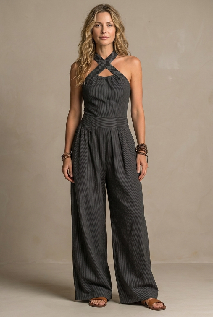 Ariana | Elegant Jumpsuit with Cross V Neck