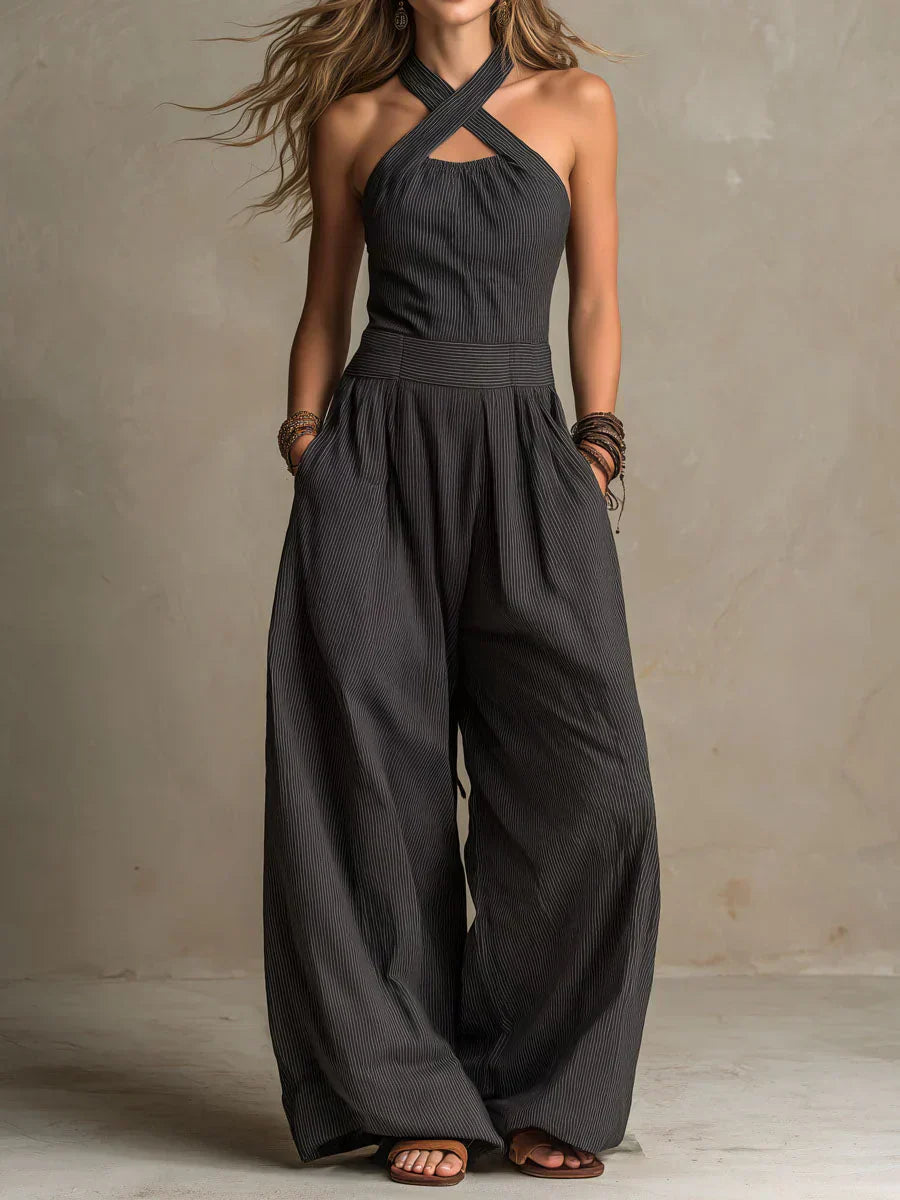 Ariana | Elegant Jumpsuit with Cross V Neck