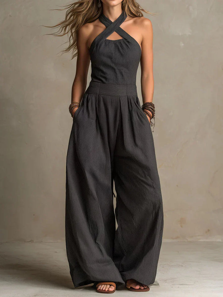 Ariana | Elegant Jumpsuit with Cross V Neck