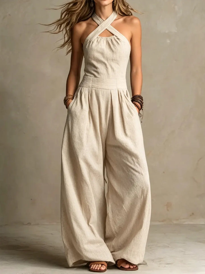 Ariana | Elegant Jumpsuit with Cross V Neck