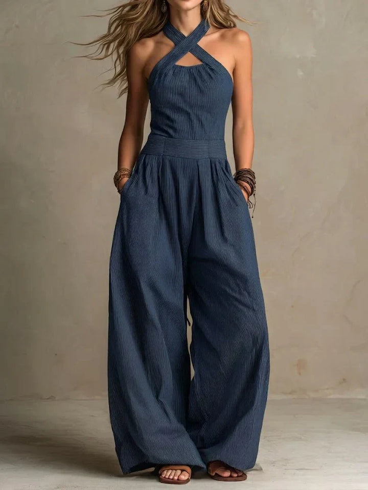 Ariana | Elegant Jumpsuit with Cross V Neck
